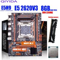 เมนบอร์ด + CPU + เมนบอร์ด RAM + CPU + แรม QIYIDA X99ชุดเมนบอร์ดกับ LGA2011-3 XEON 2620V3 E5 1*8G DDR4 3200MHZ ชุดผสมหน่วยความจำสำหรับเดสก์ท็อป NVME USB3.0 MATX E5H9เซิร์ฟเวอร์