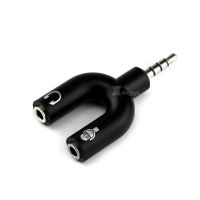 3.5mm Stereo Male to Earphone &amp; Microphone Splitter Audio Connector For SAMSUNG Smart Mobile Phone Smartphone Laptop Headset Mic Headphones Accessorie