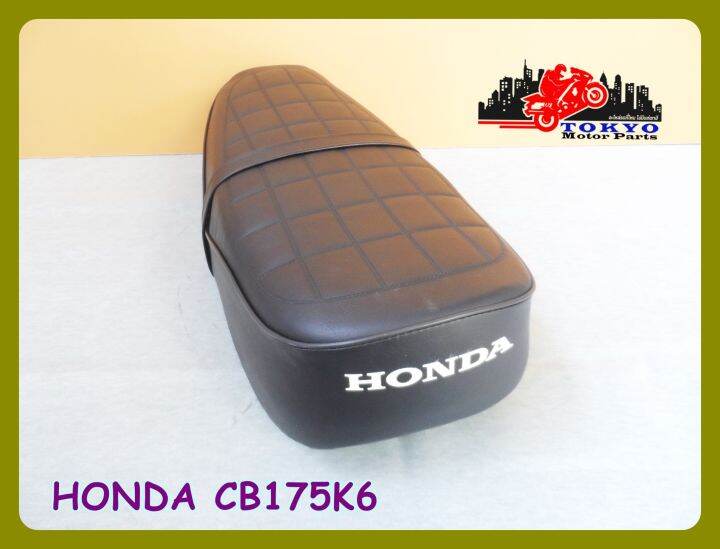 honda-cb175k6-double-seat-complete-black-เบาะ-เบาะรถมอเตอร์ไซค์-สีดำ-หนังพีวีซี-งานสวย-สินค้าคุณภาพดี