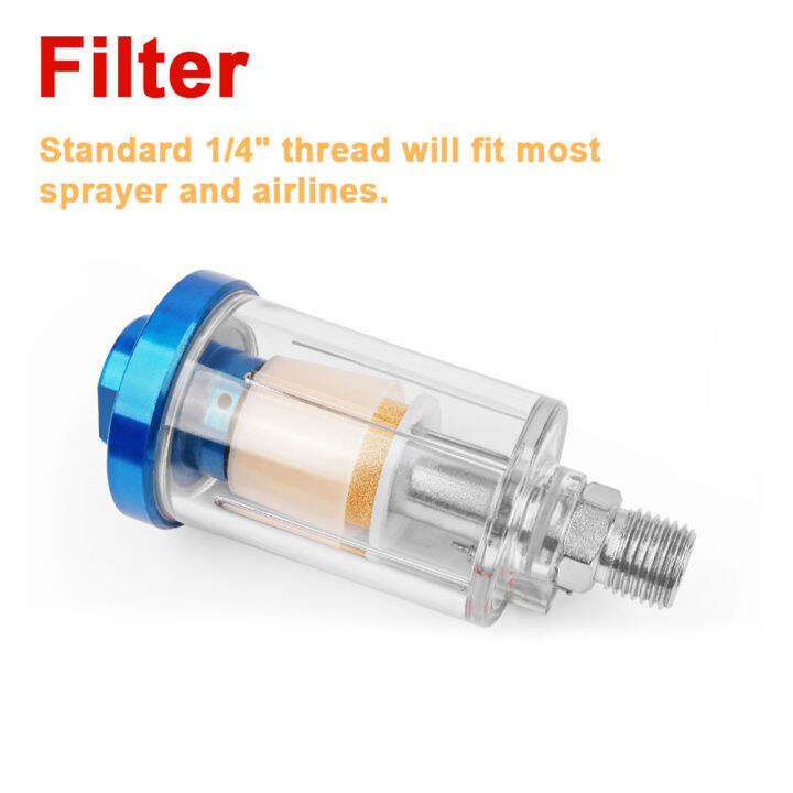 BO YIN Mini 1/4'' Water Oil Separator Inline Air Hose Filter Moisture
