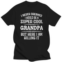 Gift For Grandpa Grandfather T-shirt Super Cool Grandpa Tshirt Grandfather Gifts Summer MenS fashion Tee,Comfortable t shirt