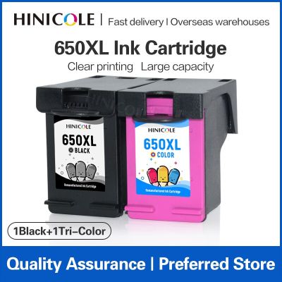 HINICOLE 1Set Ink Cartridge Replacement For HP 650 Ink Cartridge For HP 650XL Deskjet 1015 1515 2515 2545 2645 3515 3545 4515