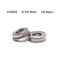 F628-2Z F628ZZ ABEC-1 10/20ชิ้นสูง8X24X8มม. F628 ZZ F628Z โลหะมีเกราะป้องกันแบริ่งสำหรับเครื่องพิมพ์3D