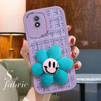 Hpcase เคสสำหรับ VIVO Y02A Y02T,ปลอกผ้าหลายดอกไม้สีปลอกหุ้มผ้าซิลิโคนนุ่มเคสโทรศัพท์