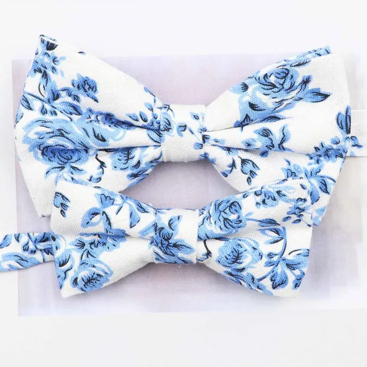 vintage-floral-printed-parent-child-bowtie-sets-100-cotton-kids-pet-men-butterfly-party-dinner-wedding-bow-tie-gift-accessory