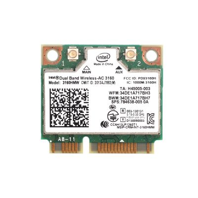 Dual-Band 433Mbps Wireless-AC3160 Mini PCI-E การ์ด Wifi Bluetooth-4.0 Intel 3160HMW AC 2.4GHz 5GHz 802.11ac แล็ปท็อป LWK3825อินเตอร์เฟซเครือข่าย