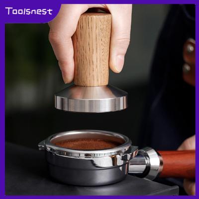 Toolsnest สแตนเลสด้ามไม้ที่อัดกาแฟสำหรับเครื่องชงกาแฟเอสเพรสโซบาร์ตั้งแคมป์