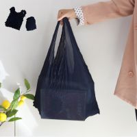 Exported to Japan foldable magic telescopic bag telescopic magic bag wrinkle bag shopping bag womens bag elastic handbag tide 〖WYUE〗