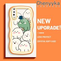 เคส Chenyyyka สำหรับ VIVO Y12 Y17 Y15 Y12i Y3 Y3s 2020เคสลายการ์ตูนไดโนเสาร์น่ารักใหม่ Colour มาการอนคลื่นขอบกันกระแทกแบบใสนุ่มเคสมือถือโปร่งใสลายกล้องถ่ายรูปความคิดสร้างสรรค์เคสซิลิกาเจลฝาครอบป้องกัน