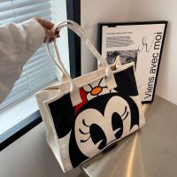 【MAY】 Cute Wind Canvas Bag Female 2023 New Girl School Bag One Shoulder Shopping Travel Bag Portable Tote Bag