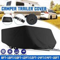 ❦卍● Trailer Cover Cover 210T 8Ft-16Ft Caravan Trailer Cover Waterproof Winter Snowproof Sunshade Dustproof Cover