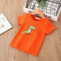 0-6 years old baby short sleeve cartoon crocodile dinosaur T-Shirt All Cotton comfortable summer clothes