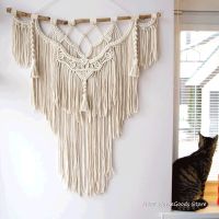 ขนาดใหญ่ Macrame แขวนผนังแขวน Bohemian หัตถกรรมทอ Modern Boho ห้องรับแขกห้องนอนตกแต่งผนัง75*100ซม.