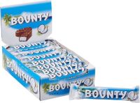 Bounty Chocolate 24x57g (1 box) บาว์นตี้ ช็อกโกแลตบาร์ 24x57 กรับ (1กล่อง)