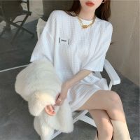 Suxi เสื้อยืดลําลอง คอกลม แขนสั้น ทรงหลวม สุดชิค แฟชั่นฤดูร้อน สําหรับสตรี