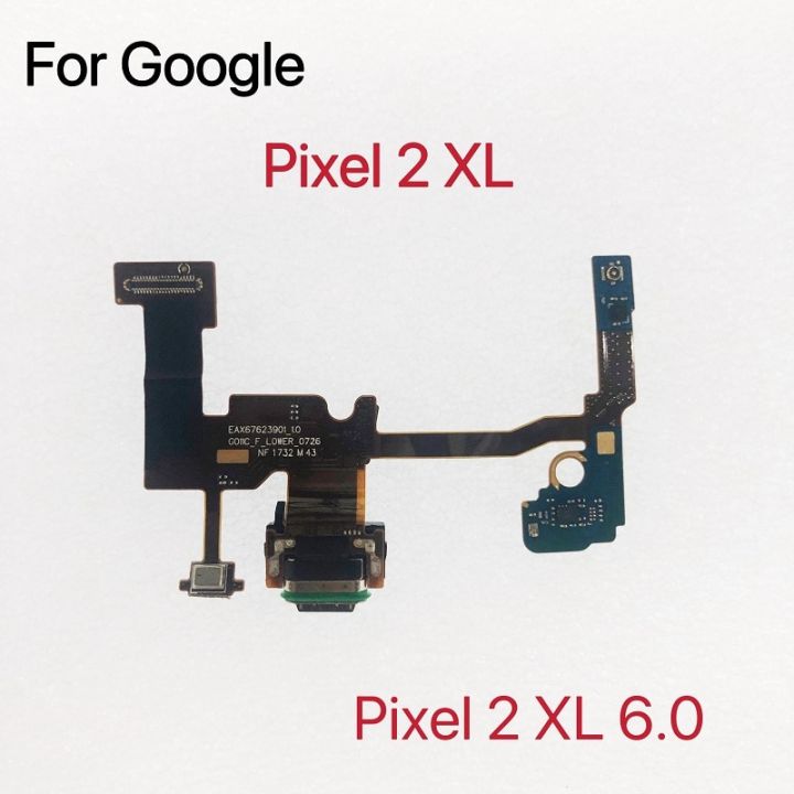 USB ชาร์จพอร์ต Flex สำหรับ Google Pixel 2ชาร์จ2XL สายแพหัวเชื่อมปลั๊กบอร์ดเฟล็กซ์ส่วน PCB