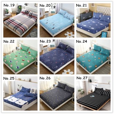 SunnySunny Fitted Bedsheet Super Single QueenKing 3 Size Skin-Friendly Cotton Mattress Dust Cover