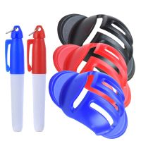 1 Pc Golf Ball Line Marker and 2 Pieces Golf Ball Marker Pen Red And Blue Two Color Golf Ball Marker Line Drawing Tool Golf Ball Highlighters Markers