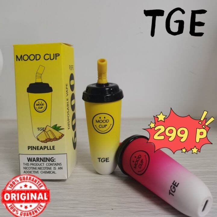 TGE Mini cup juice 6000 puff Refillable and Disposable vaping smoke set ...