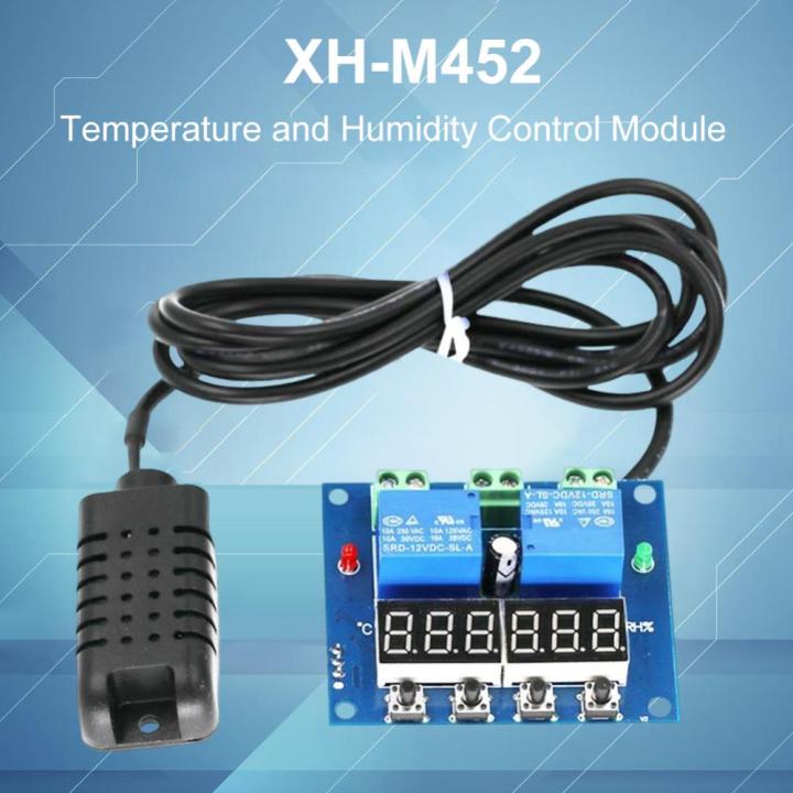 xh-m452โมดูลอัตโนมัติ-dc-12v-ตัวควบคุมอุณหภูมิความชื้น10a-สูงสุดมีความแม่นยำสูง