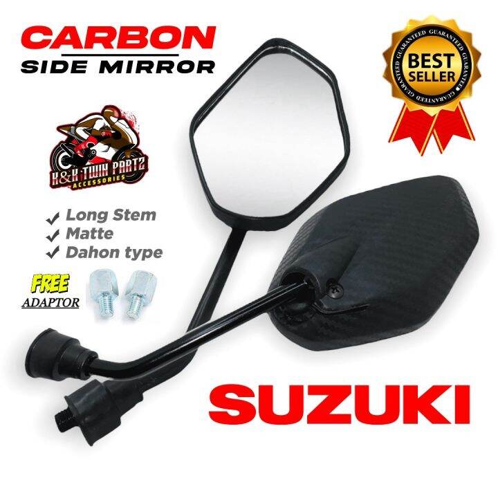 RAIDER R150 FI MOTORCYCLE SUZUKI SIDE MIRROR CARBON LONG STEM Lazada PH
