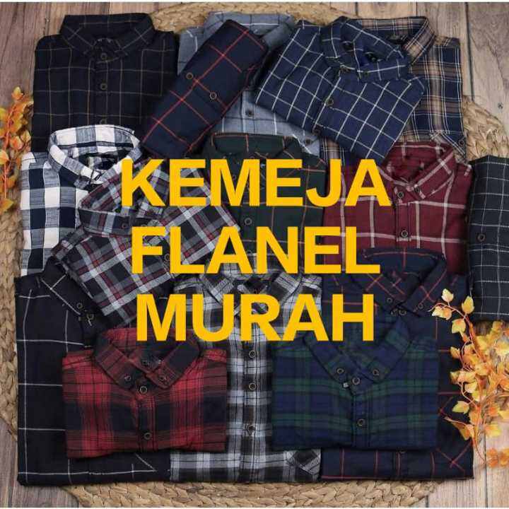 KEMEJA BAJU FLANEL IMPOR LENGAN PANJANG PRIA TERBARU | Lazada Indonesia