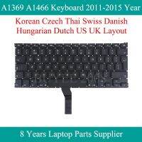 For Macbook Air 13.3 Laptop A1369 A1466 Korean Czech Thai Swiss Danish Hungarian Dutch Keyboards 2011-2015 Year Replacement