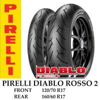 PIRELLI DIABLO ROSSO II 120/70 ZR17-170/60 ZR17  ยางนอกฺBigbike บิ้คไบค์ หน้า-หลัง