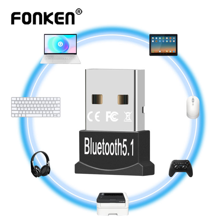 USB Bluetooth Adapter 5.1 Bluetooth Receiver USB Bluetooth 5 0 Dongle 5.0  BT Transmitter aptx Mini Adapter for PC Laptop Speaker