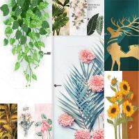 Light Luxury Door Stickers Simple Wind Quiet Atmosphere Wallpaper PVC Waterproof Self-adhesive Poster Door Stickers