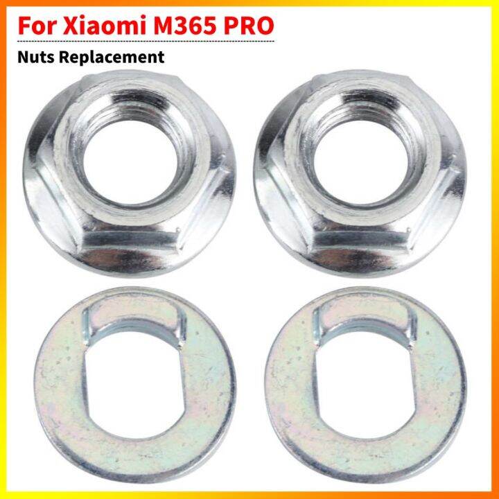 2 Pairs Steel Alloy Electric Scooter Front Motor Wheel Nuts For Xiaomi