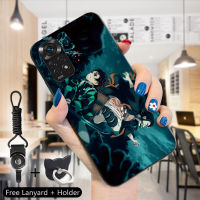 เคส PMP สำหรับ Xiaomi Redmi Note 11,เคสโทรศัพท์ Redmi Note 11S Redmi Note11 Note 11S Hp (แหวนนิ้ว + สายคล้อง) เคสโทรศัพท์กันกระแทก TPU ซิลิโคนนิ่มลายอนิเมะ Demon Slayer,Kamado Tanjirou Nezuko Agatsuma Zenitsu เคสโทรศัพท์