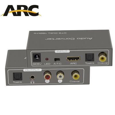 HDMI 2.0 ARC Audio อะแดปเตอร์ HDMI ตัวคอนเวอร์เตอร์ทูสลิงดิจิตอลเป็นอนาล็อกตัวถอดรหัสตัวแปลงเสียงโคแอกเซียลสองทิศทางไปยัง Toslink