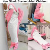 Shark Blanket Wearable Blanket Hoodie Hooded Shark Sleeping Bag Cosplay Costume Chirstmas Birthday Gifts for Shark Lovers Adults apposite