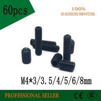 【✆New✆】 baopudou63422nw 60ชิ้น M4 * 3/3.5/4/5/6/8มิลลิเมตรเมตริกร่องเกลียวสีดำ Hex Fastener ซ็อกเก็ตสกรูหัวจมสกรูเหล็กคาร์บอนถั่วหัวขาด