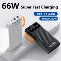 30000mAh Power Bank 66W Fast Charging for Huawei P40 Powerbank Built in Cable for iPhone 14 Samsung Xiaomi Poverbank With Light ( HOT SELL) Coin Center