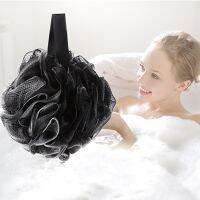 ถ่านไม้ไผ่ Bath Ball Black Shower Loofah ฟองน้ำตาข่าย Pouf Body ScrubberTH