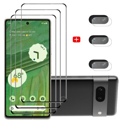 Pelicula สำหรับ Google Pixel 7 6กระจกเทมเปอร์ Pixel7 5G ปกป้องหน้าจอ6a Stal Templado ชัดเจนฟิล์มกันรอยด้านหน้าแอมป์โทรศัพท์ของแท้; อุปกรณ์ป้องกันกล้อง
