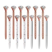 Diamond Pens Cute Metal Bling Diamond Pens with Black Ink Office Supply Gifts Pens for Christmas (4 Colors )