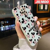 เคส JIUMOO สำหรับ Xiaomi MI Redmi Note 9 Note 4 4X Note 5 Pro Note 6 Pro Redmi เคส10X ลายการ์ตูนมิกกี้บางหรูหราชุบเคสโทรศัพท์คลุมทั้งหมดป้องกันเลนส์กล้องซิลิโคนขอบสี่เหลี่ยมเคสกันกระแทกแฟชั่น