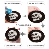 Black Skull Horror Art Coasters Set Home Decoration Accessories Modern Tea Coffee Coaster Drink Mug Mat Table Placemat