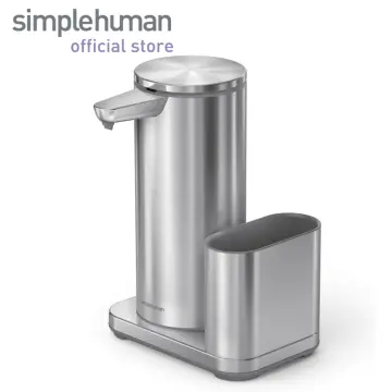 simplehuman 8 oz. Touch-Free Sensor Liquid Soap Pump Dispenser with Soap  Sample, Brushed Nickel