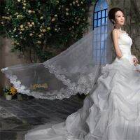 New brides veil 1.5m white single-layer lace computer lace lace mesh gauze wedding dress Hair Accessories