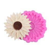 【YF】 Flower Chrysanthemum Sunflower Silicone Fondant Shop 3D Cake Mold Cupcake Jelly Candy Sugar Decoration Baking Tool