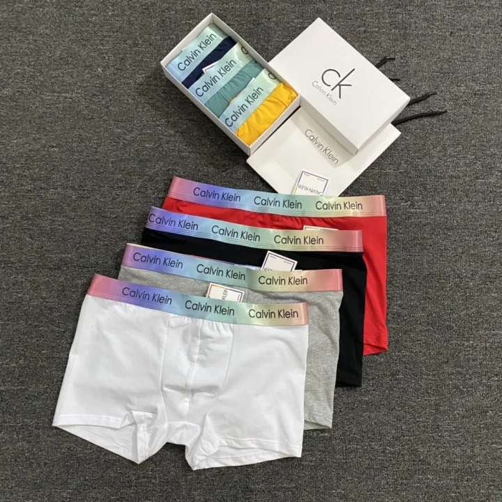 Calvin.*Klein Boxer Trunk Men ชุดชั้นในกางเกงนักมวย CK Men's Underwear