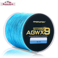 Mounchain Agwx9ตกปลาถัก500เมตร,สายที่แข็งแรงมาก Pe ทนต่อการสึกหรอเอ็นตกปลาสำหรับผู้ที่ชื่นชอบการตกปลา