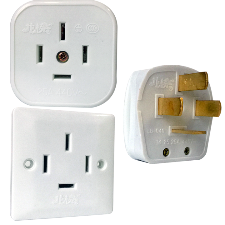 25A power plug socket 86 concealed threephase fourwire 4hole socket