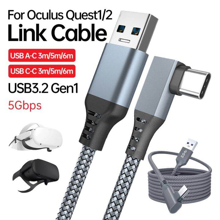 3M 5M 6M USBC Cable For Oculus Quest 2 USB 3.2 Data Link Transfer