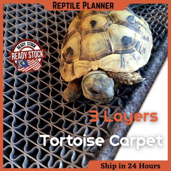 Tortoise Reptile 3 In 1 Mat Moisturizing Carpet 3 Layer Pad /Reusable