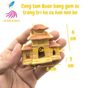 Cổng tam quan làm tiểu cảnh trang trí hồ cá hòn non bộ size nhí 6 cm